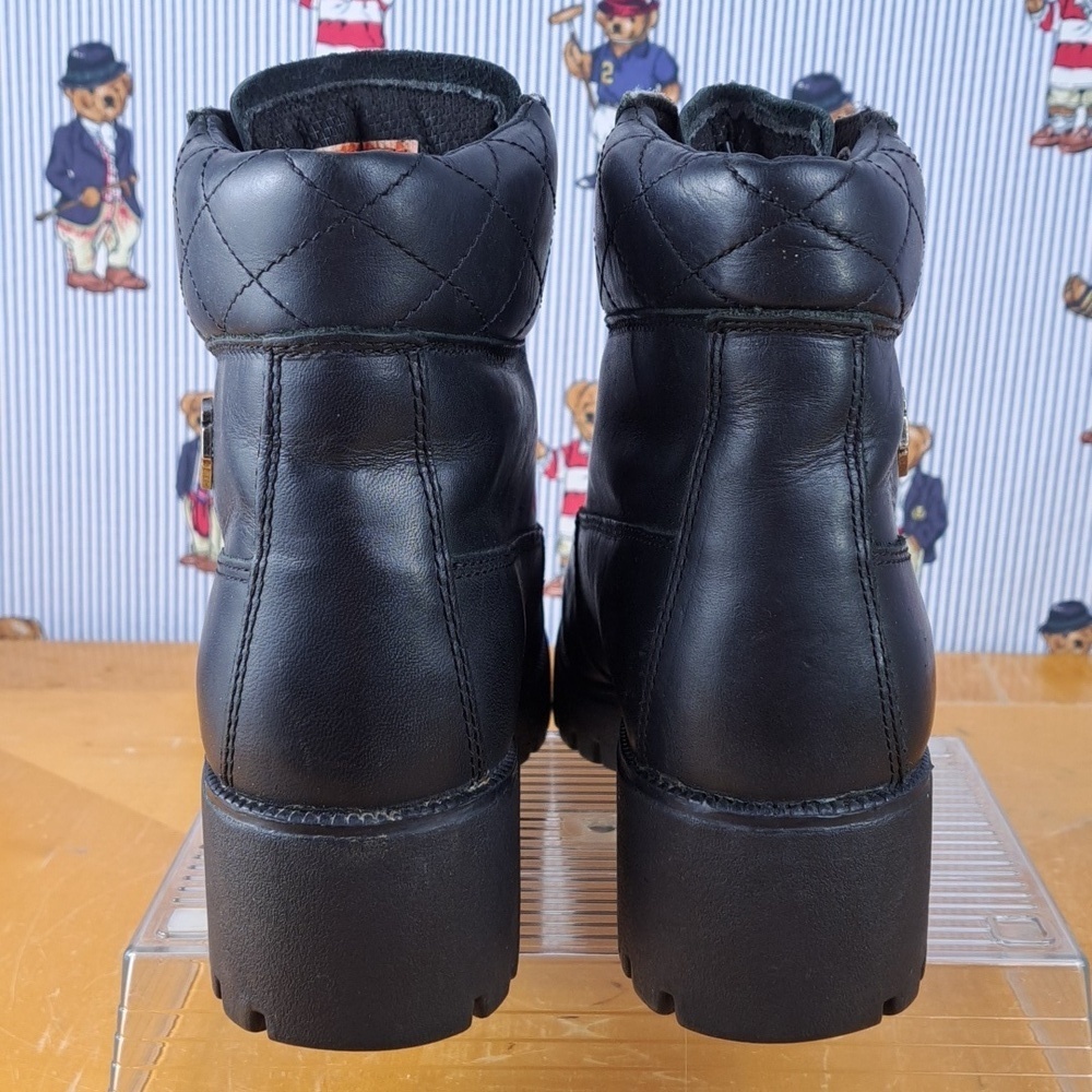 Harley-Davidson Women's 6.5 Cruise Control black leather lace up ankle boots - Picture 4 of 9